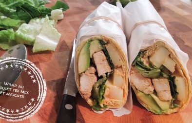 Wrap au poulet tex mex et avocats - Auboutdelalangue.com