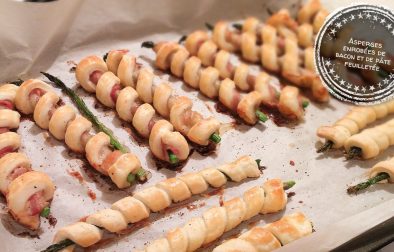 Asperges enrobées de bacon et de pâte feuilletée - Auboutdelalangue.com
