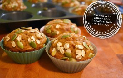 Muffins à la citrouille et à l'avoine dans un seul bol - Auboutdelalangue.com