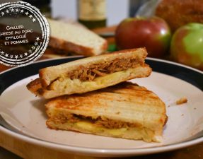 Grilled cheese au porc effiloché et pommes - Auboutdelalangue.com